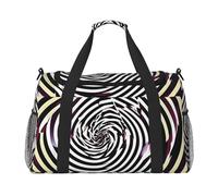 Bolsa de viaje con diseño de ilusión óptica en espiral, con estampado GIF, bolsa de transporte para el gimnasio, 19.7 x 13 x 10.2 pulgadas