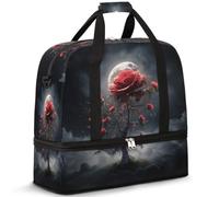 Bolsa de viaje con diseño de luna mágica 3D para mujeres y hombres, bolsas de fin de semana, bolsas plegables separadas para mojado, bolsa de 47 L para deportes, gimnasio, yoga, color, 47L,