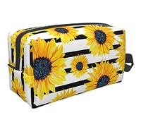 Bolsa de viaje con diseño de mariposa, bolsa de aseo grande, bolsa de cosméticos, estuche de lápices, organizador multifunción, bolsa de almacenamiento, diseño de girasoles