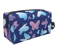 Bolsa de viaje con diseño de mariposas, bolsa de aseo grande, bolsa de cosméticos, estuche de lápices, organizador multifunción, bolsa de almacenamiento, diseño de mariposa