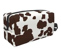 Bolsa de viaje con diseño de mariposas, bolsa de aseo grande, bolsa de cosméticos, estuche de lápices, organizador multifunción, bolsa de almacenamiento, estampado de vaca