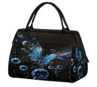 Bolsa de viaje con diseño de mariposas de burbujas para mujeres, hombres, niños y niñas, bolsa de fin de semana, bolsa de viaje de 24 L para deportes, gimnasio, yoga, color, Big, Organizador de bolsas