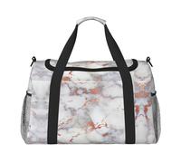 Bolsa de viaje con diseño de mármol de oro rosa, bolsa de fin de semana, para fin de semana, para llevar durante la noche, para entrenamiento, deporte, hospital
