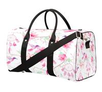Bolsa de viaje con diseño de pájaros y flores rosadas, bolsa de deporte con atrapasueños, bolsa de gimnasio, bolsa plegable para fin de semana, bolsa de noche, bolsa con asa de equipaje para mujeres y