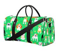 Bolsa de viaje con diseño de pata de perro y cachorro, bolsa de deporte verde labrador corgi, bolsa de gimnasio, bolsa plegable para fin de semana, bolsa de noche, bolsa de equipaje para mujeres y