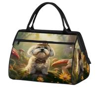 Bolsa de viaje con diseño de perro bosque mágico para mujeres, hombres, niños y niñas, bolsas de fin de semana, 24 L, bolsa de cabina para deportes, gimnasio, yoga, color, 24 L, Organizador de bolsas