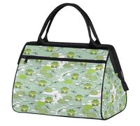 Bolsa de viaje con diseño de rana y libélula para mujeres, hombres, niños y niñas, linda rana para fin de semana, bolsas de 24 L, bolsa de cabina para deportes, gimnasio, yoga, color, 24 L,
