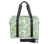 Bolsa de viaje con diseño de rana y libélula para mujeres y hombres, linda rana para fin de semana, bolsas de noche de 32 L, bolsa grande de cabina para deportes, gimnasio, yoga, color, (32 L) UK,