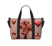 Bolsa de viaje con diseño de rosas de té, ligera, para hombres y mujeres, bolsa de viaje impermeable para viajes de fin de semana al gimnasio