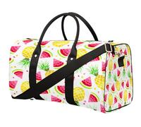 Bolsa de viaje con diseño de sandía y piña, bolsa de deporte de frutas de verano, bolsa de gimnasio, bolsa plegable para fin de semana, bolsa de noche, bolsa con asa de equipaje para mujeres y