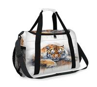 Bolsa de viaje con diseño de tigre de animales de acuarela para niñas, niños, mujeres y hombres, bolsa de fin de semana, bolsa de hombro para viajes, deportes, gimnasio