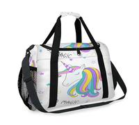 Bolsa de viaje con diseño de unicornio mágico para niñas, niños, mujeres y hombres, bolsa de fin de semana, bolsa de hombro para viajes, deportes, gimnasio