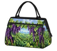 Bolsa de viaje con diseño de uvas de dibujos animados para mujeres, hombres, niños y niñas, bolsa de fin de semana, bolsa de viaje de 24 L para deportes, gimnasio, yoga, color, Big, Organizador de
