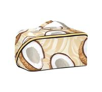 Bolsa de viaje con divisores Essentials, bolsa de aseo de viaje colgante con compartimentos y asa, color marrón pastel de coco