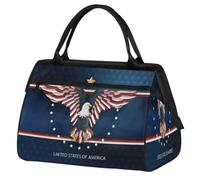 Bolsa de viaje con estampado de águila de América para mujeres y hombres, 24 L, bolsa de fin de semana con águila, bolsa deportiva para gimnasio, viajes, durante la noche, color, 24 L, Organizador de