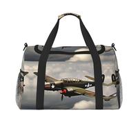 Bolsa de viaje con estampado de avión de la Segunda Guerra Mundial 2 estándar, escala 2_00x, bolsa de fin de semana, bolsa de entrenamiento, bolsa de yoga, bolsa de lona para artículos personales para