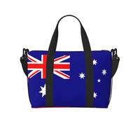 Bolsa de viaje con estampado de bandera australiana, bolsa de equipaje, bolsa de gimnasio, bolsa de fin de semana, bolsa de noche, color negro, talla única, Negro, One Size
