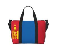 Bolsa de viaje con estampado de bandera de Mongolia, bolsa de equipaje, bolsa de gimnasio, bolsa de fin de semana, bolsa de noche, color negro, talla única, Black, Talla única