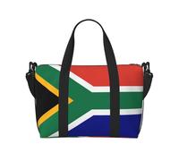 Bolsa de viaje con estampado de bandera de Sudáfrica, bolsa de equipaje, bolsa de gimnasio, bolsa de fin de semana, Negro -, Talla única