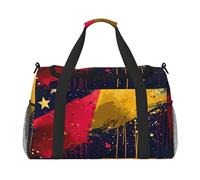 Bolsa de viaje con estampado de bandera de Venezuela, versátil y funcional para actividades al aire libre