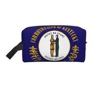 Bolsa de viaje con estampado de bandera del estado de Kentucky, organizador de maquillaje para mujeres y hombres, gran capacidad para cosméticos, accesorios, artículos de tocador, champú y artículos