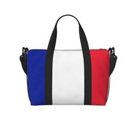 Bolsa de viaje con estampado de bandera francesa, bolsa de equipaje, bolsa de gimnasio, bolsa de fin de semana, bolsa de noche, color negro, talla única, Negro, One Size
