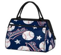 Bolsa de viaje con estampado de béisbol para mujeres y hombres, 24 L, bolsa de fin de semana con patrón de béisbol, bolsa deportiva para gimnasio, viajes, durante la noche, color, 24 L, Organizador de