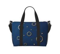 Bolsa de viaje con estampado de círculos dorados, ligera, para hombres y mujeres, bolsa de viaje impermeable para viajes de fin de semana al gimnasio