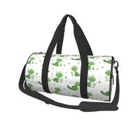 Bolsa de viaje con estampado de cocodrilo, color verde, bolsa deportiva de gimnasio para mujeres y hombres, bolsa de viaje para llevar en fin de semana durante la noche