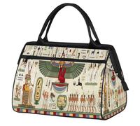 Bolsa de viaje con estampado de Egipto antiguo para mujeres, hombres, niños y niñas, jeroglífico de Egipto, bolsas de fin de semana, bolsas de noche de 24 L, bolsa de cabina para deportes, gimnasio,
