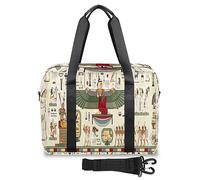 Bolsa de viaje con estampado de Egipto antiguo para mujeres y hombres, jeroglífico de Egipto, bolsas de fin de semana de 32 L, bolsa de cabina grande para deportes, gimnasio, yoga, color, (32 L) UK,
