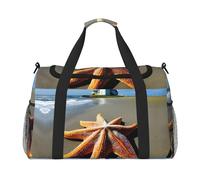 Bolsa de viaje con estampado de faro de mar y playa, bolsa de fin de semana, bolsa de gimnasio, bolsa de noche, artículos esenciales de viaje para mujeres y hombres, Black, Talla única