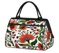 Bolsa de viaje con estampado de flores de cachemira, para mujeres y hombres, 24 L, bolsa de fin de semana con estampado de tribus, bolsa deportiva para gimnasio, viajes, fin de semana, color, 24 Long,