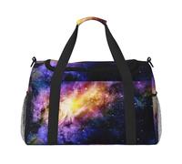 Bolsa de viaje con estampado de galaxia en el universo para uso diario, bolsa de viaje de gran capacidad, elegante bolsa funcional, Negro -, Talla única