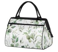 Bolsa de viaje con estampado de hojas de eucalipto para mujeres, hombres, niños y niñas, bolsas de fin de semana, bolsa de viaje de 24 L para deportes, gimnasio, yoga, color, Big, Organizador de