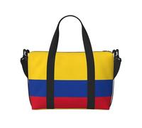 Bolsa de viaje con estampado de la bandera de Colombia, bolsa de equipaje de mano, bolsa de gimnasio, bolsa de fin de semana, bolsa de noche, color negro, talla única, Negro, One Size