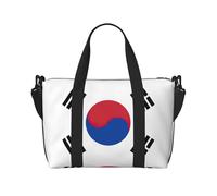 Bolsa de viaje con estampado de la bandera de la República de Corea, bolsa de equipaje de mano, bolsa de gimnasio, bolsa de fin de semana, bolsa de noche, color negro, talla única, Negro, One Size