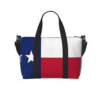 Bolsa de viaje con estampado de la bandera del estado de Texas, bolsa de equipaje, bolsa de gimnasio, bolsa de fin de semana, bolsa de noche, color negro, talla única, Negro, One Size