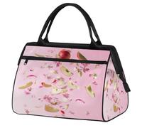 Bolsa de viaje con estampado de manzanas y flores para mujeres, hombres, niños y niñas, bolsa de fin de semana, bolsa de viaje de 24 L para deportes, gimnasio, yoga, color, Big, Organizador de bolsas