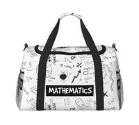 Bolsa de viaje con estampado de matemáticas, bolsa de fin de semana, fin de semana, bolsa de mano para entrenamiento, deporte, hospital