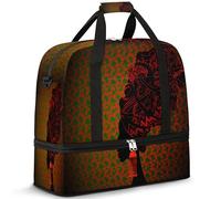 Bolsa de viaje con estampado de mujer africana para mujeres, hombres y mujeres, bolsas de fin de semana, bolsas de noche plegables para mojado, bolsa de 47 L para deportes, gimnasio, yoga, color, 47