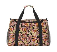 Bolsa de viaje con estampado de palomitas de maíz, grande, plegable, impermeable, para la noche, playa, natación, piscina, deportes, gimnasio