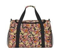 Bolsa de viaje con estampado de palomitas de maíz, grande, plegable, impermeable, para la noche, playa, natación, piscina, deportes, gimnasio