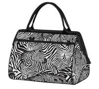 Bolsa de viaje con estampado de rayas de cebra para mujeres, hombres, niños y niñas, bolsas de fin de semana, para noche, 24 L, bolsa de cabina, para deportes, gimnasio, yoga, color, Big, Organizador