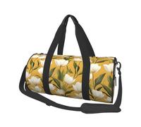Bolsa de viaje con estampado de tulipán blanco, bolsas de deporte para gimnasio para mujeres y hombres, bolsas de viaje para llevar en fin de semana durante la noche