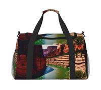 Bolsa de viaje con estampado del Gran Cañón, bolsa de fin de semana, bolsa de gimnasio, bolsa de noche, artículos esenciales de viaje para mujeres y hombres, Black, Talla única