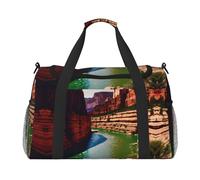 Bolsa de viaje con estampado del Gran Cañón para fin de semana, para viajes, mujeres, hombres, gimnasio, equipaje de mano, Black, Talla única