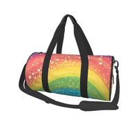 Bolsa de viaje con estampado floral, para el día de San Valentín, fin de semana, para hombres y mujeres, gran capacidad, bolsa de deporte, gimnasio, bolsa de lona para viajes, yoga, Dream Rainbow, One