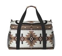 Bolsa de viaje con estampado nativo americano, bolsa de viaje de gran capacidad, elegante bolsa funcional, Negro -, Talla única