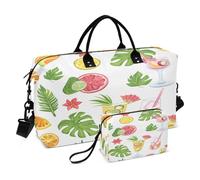 Bolsa de viaje con hojas de jugo tropical, bolsa de gimnasio con bolsa de almacenamiento, bolsa de fin de semana, bolsa de noche, para hombres y mujeres, viajes, deportes, yoga, multicolor, Talla